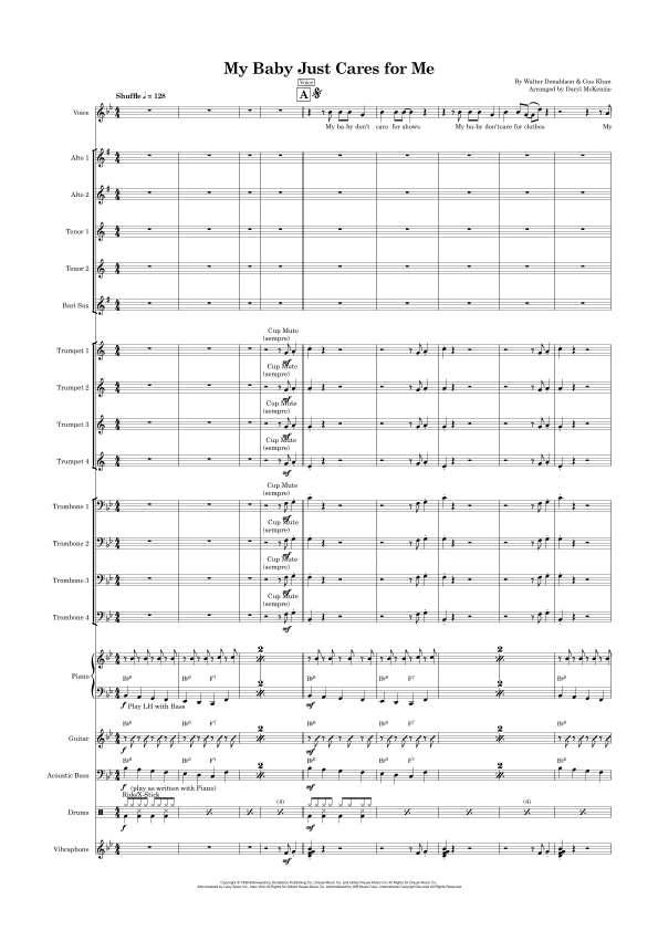 My Baby Just Cares For Me (arr. Daryl McKenzie)