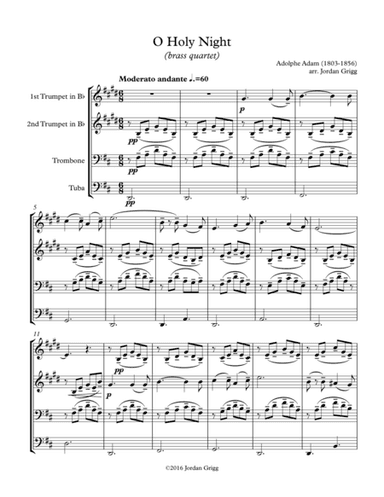 O Holy Night (brass quartet) (arr. Jordan Grigg)