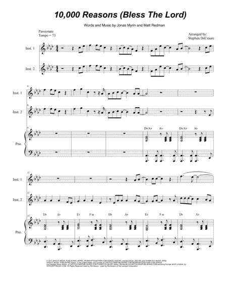 10,000 Reasons (Bless The Lord) (arr. Stephen DeCesare)