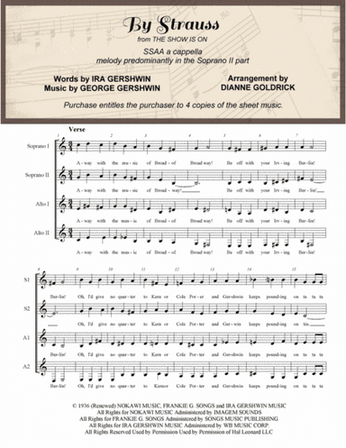 By Strauss  from THE SHOW IS ON (arr. Dianne Goldrick)