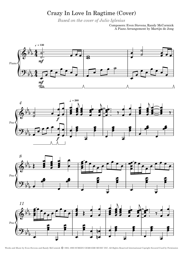 Crazy In Love (arr. Martijn de Jong)
