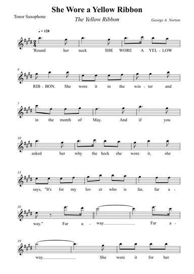 She Wore a Yellow Ribbon (arr. Wesley S. SIlva)