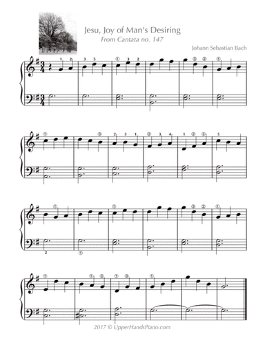 Jesu, Joy of Man's Desiring (EASY PIANO) (arr. Gaili Schoen for UpperHandsPiano.com)