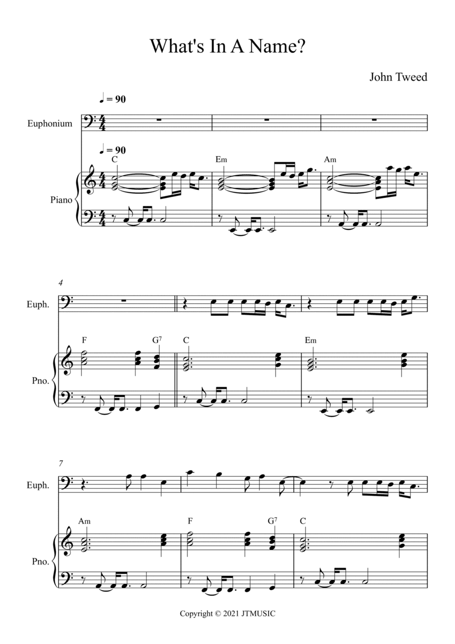What's In A Name - Euphonium and Piano