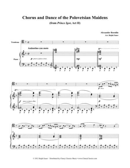 Chorus and Dance of the Polovetsian Maidens from Prince Igor (arr. Ralph Sauer)