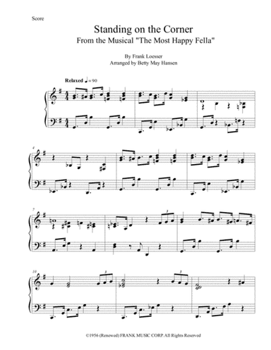 Standing On The Corner (arr. Betty May Hansen)