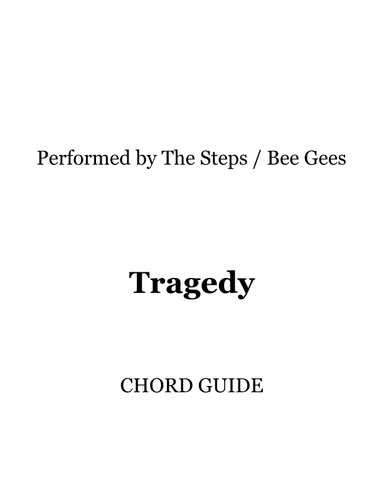 Tragedy (arr. RWM)