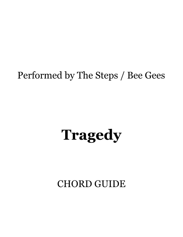 Tragedy (arr. RWM)