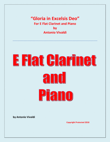 Gloria In Excelsis Deo - E Flat Clarinet and Piano - Advanced Intermediate (arr. Raymond Fenech)