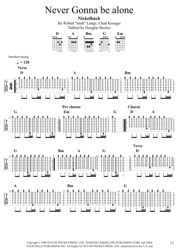 Never Gonna Be Alone (arr. Douglas Becker)