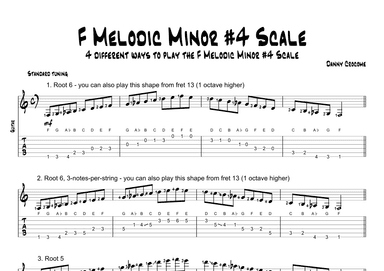 F Melodic Minor #4 Scale (4 Ways to Play)