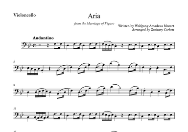 Aria from the Marriage of Figaro (arr. Zachary Corbett)