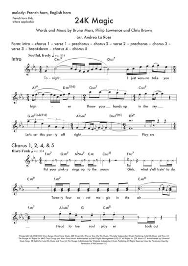 24K Magic (arr. Andrea La Rose)