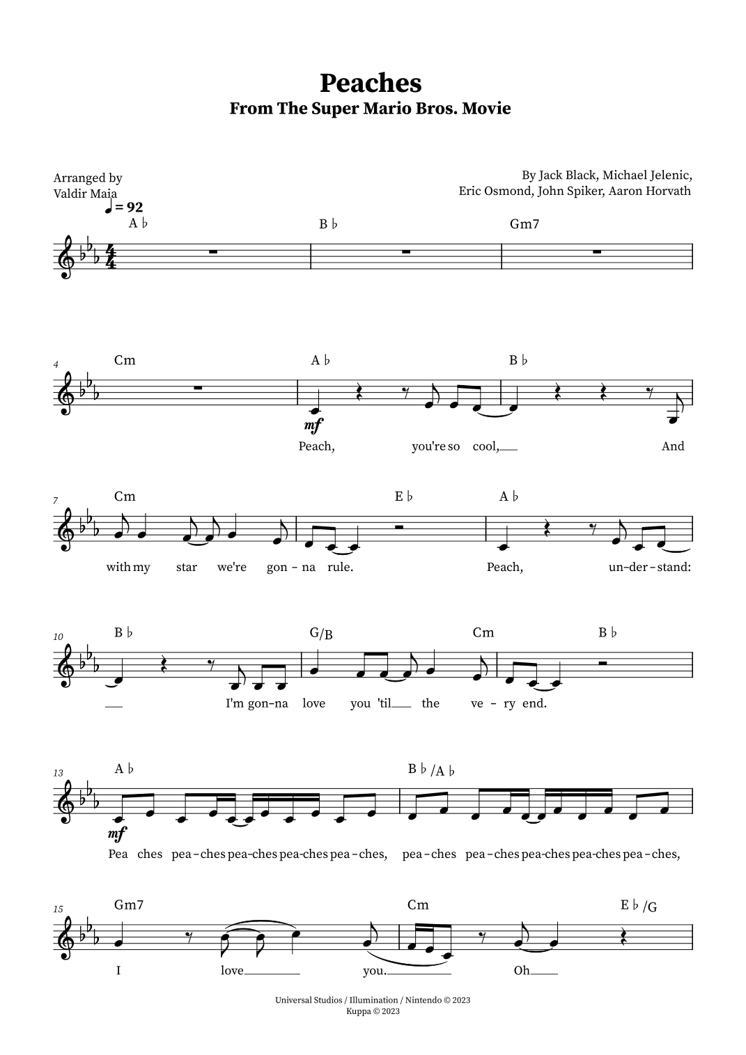 Peaches (arr. Valdir Maia)