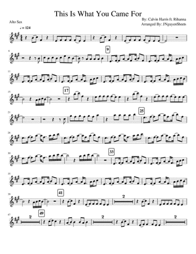 This Is What You Came For (arr. JNguyenSheets)