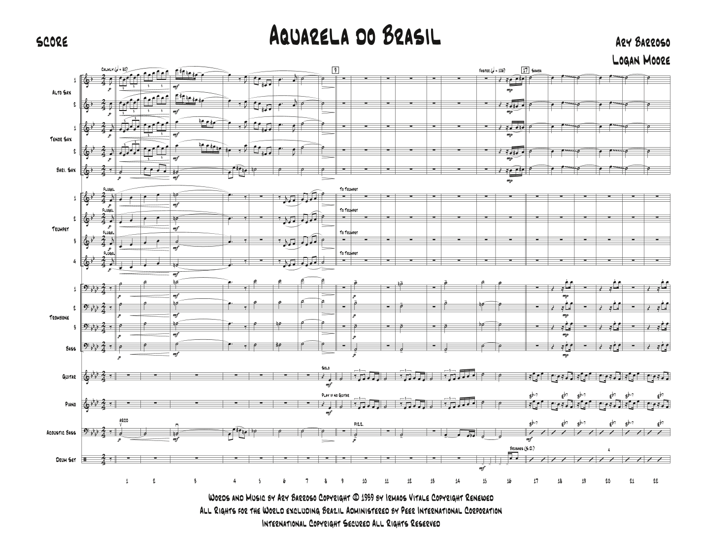 Aquarela Brasileira (aquarela Do Brasil) (brasil) (arr. Logan Moore)