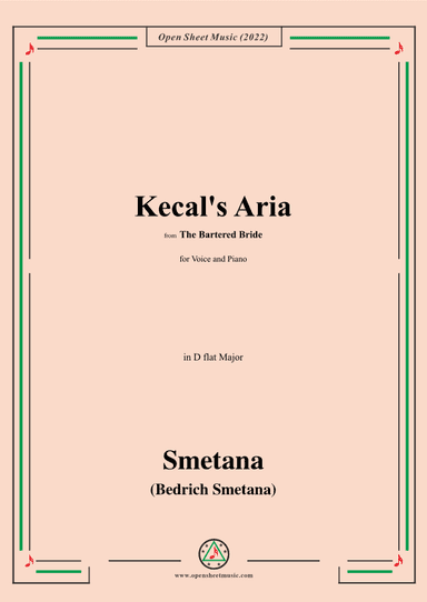 Smetana-Kecal's Aria,in D flat major (arr. OSM Press)