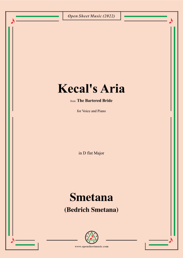 Smetana-Kecal's Aria,in D flat major (arr. OSM Press)
