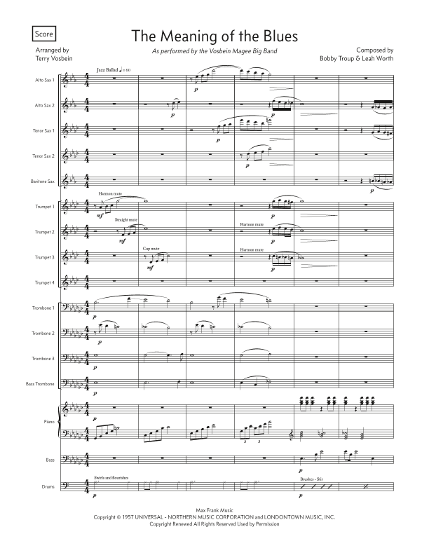 The Meaning Of The Blues (arr. Terry Vosbein)