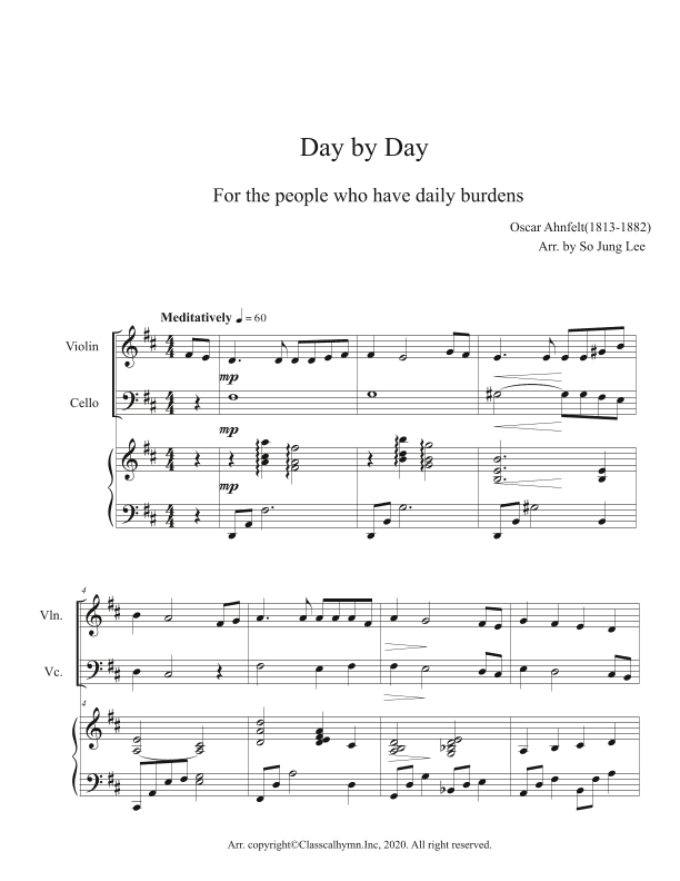 Day By Day (arr. So Jung Lee)
