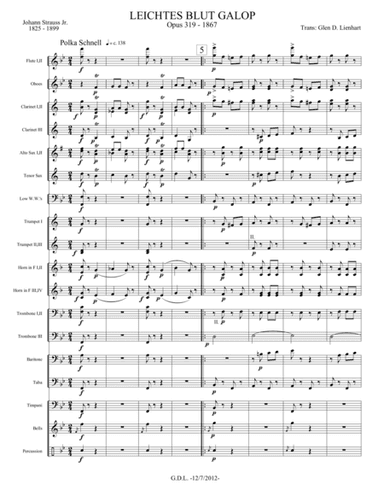 Leichtes Blut Galop (arr. Glen D. Lienhart)