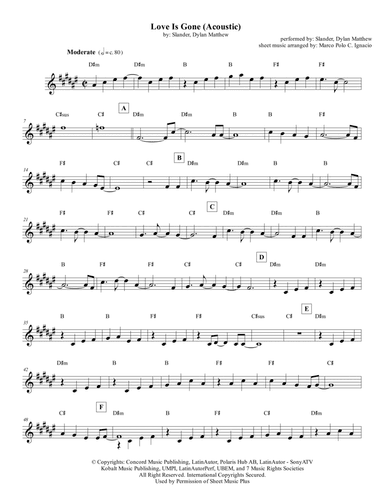 Love Is Gone (arr. Marco Polo C. Ignacio)