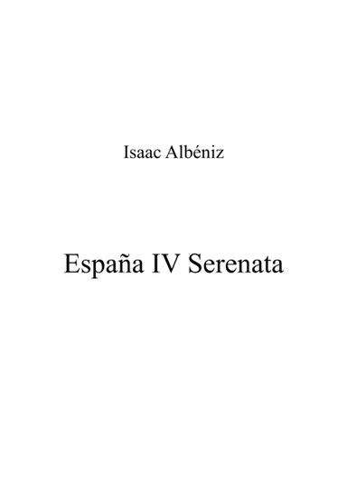 España IV Serenata (arr. Patrizia Luraschi)