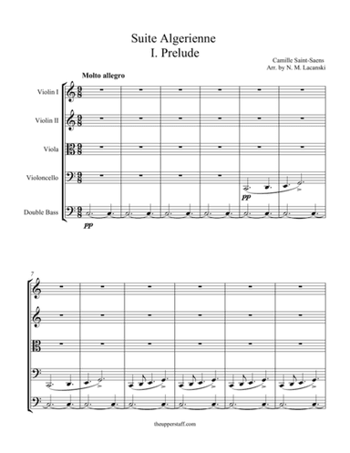 Suite Algerienne I. Prelude (arr. Nick Lacanski)