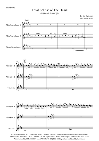 Total Eclipse Of The Heart (arr. Fabio Britto)
