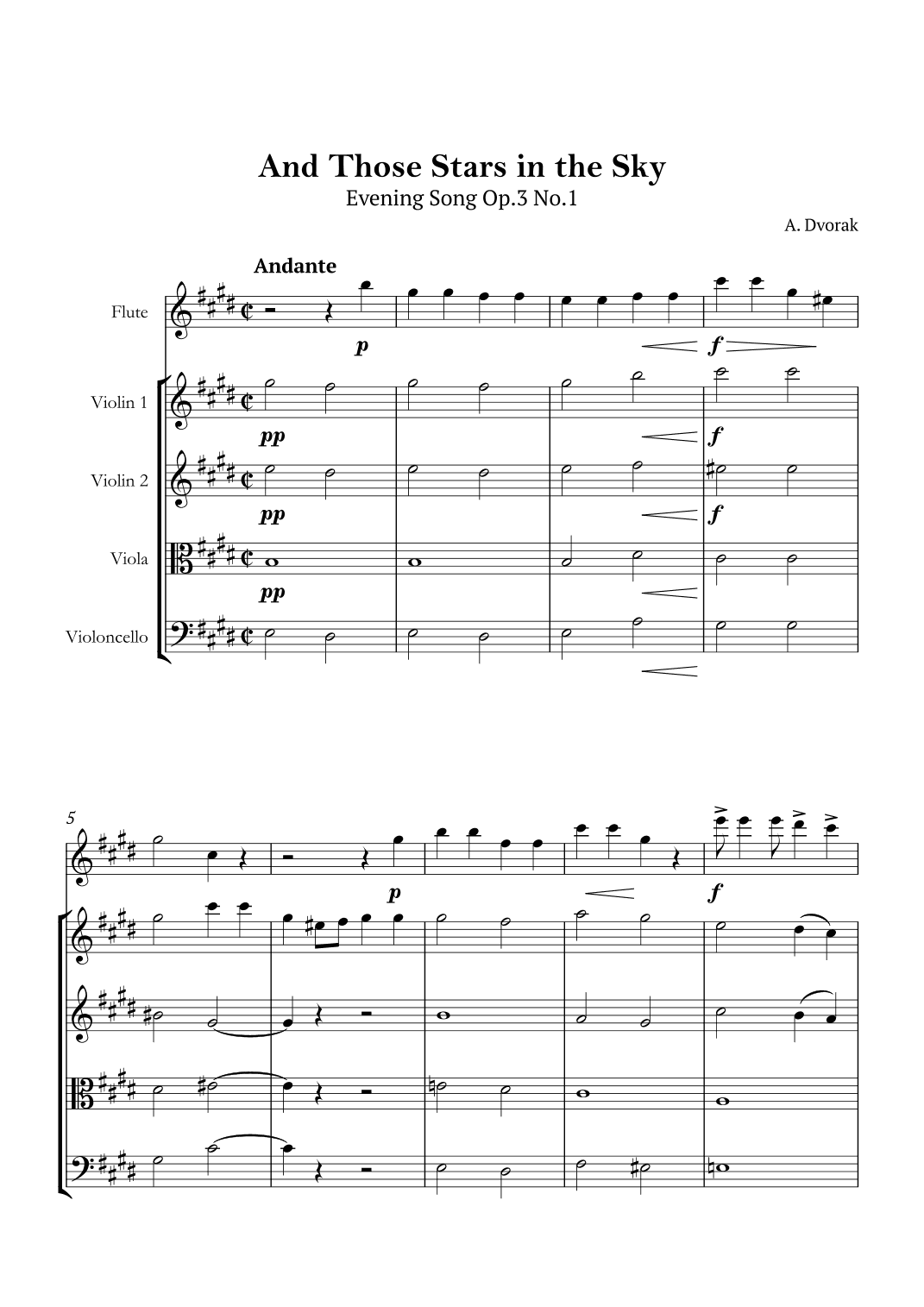 And Those Stars in the Sky (arr. André Nusa)