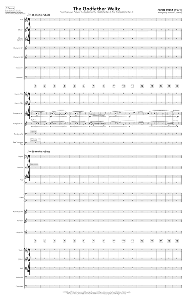 The Godfather Waltz - Score Only (arr. Brandon C Stanley)