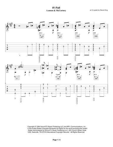 If I Fell (arr. Steven King)
