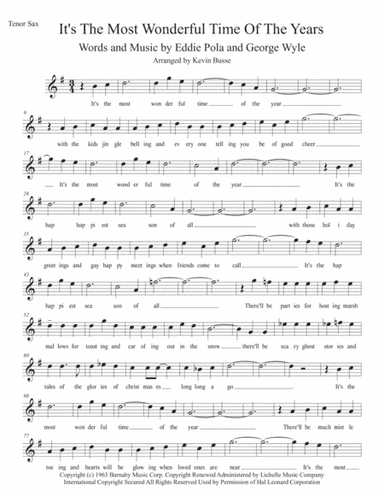 The Most Wonderful Time Of The Year (arr. Kevin Busse)