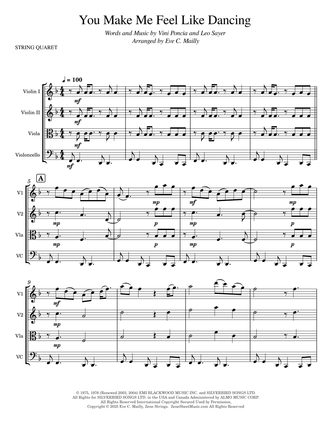 You Make Me Feel Like Dancing (arr. Eve C. Mailly - Zene Strings)