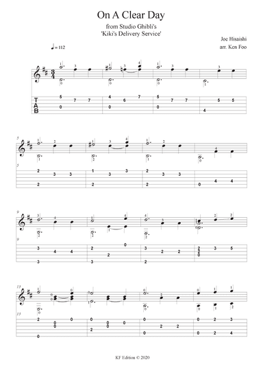 Kiki's Delivery Service (on A Clear Day) (arr. Ken Foo)