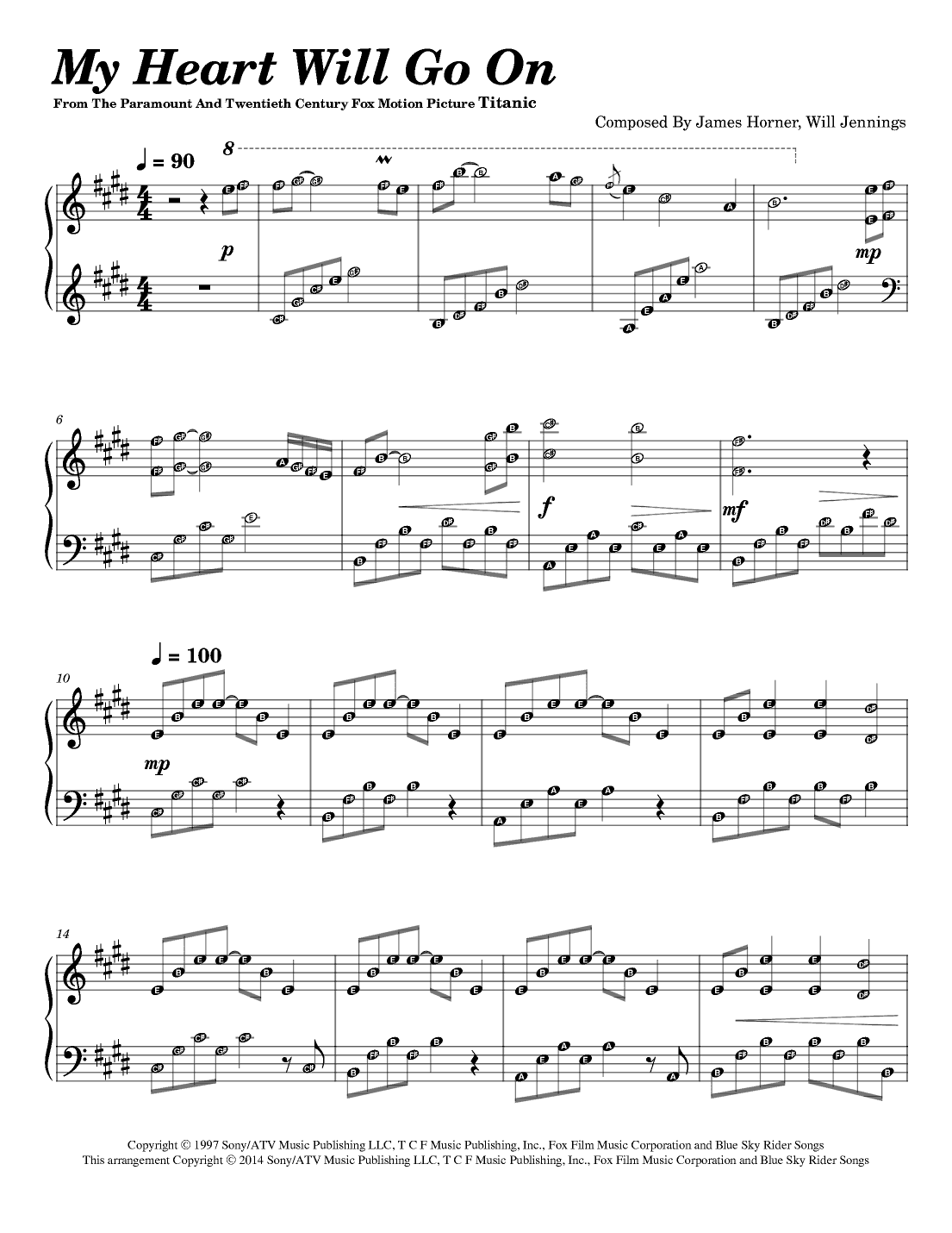 My Heart Will Go On (love Theme From 'titanic') (arr. Published Harmony)