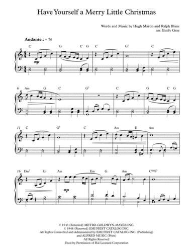 Have Yourself A Merry Little Christmas  from MEET ME IN ST. LOUIS (arr. Emily Gray)