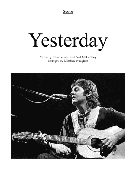 Yesterday (arr. Matthew Naughtin)