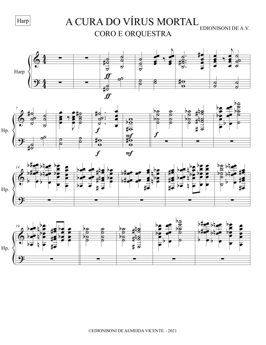 HARP - A CURA DO VÍRUS MORTAL PARA CORO E ORQUESTRA