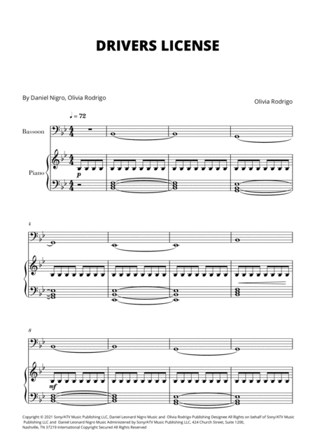 Drivers License (arr. Cadenza Editions)