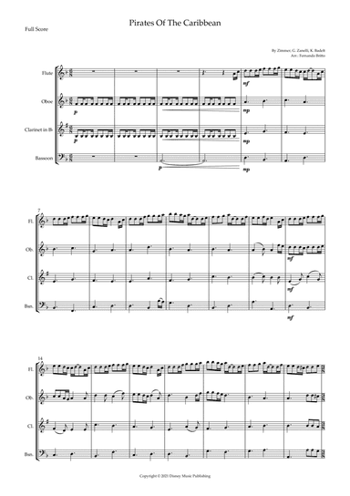 Pirates Of The Caribbean (arr. Fernando Britto)
