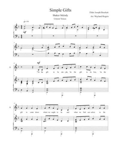Simple Gifts (arr. Wayland Rogers)