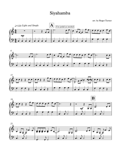 Siyahamba (arr. Roger Turner)