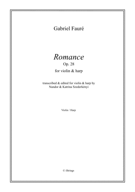 Romance - for violin & harp (arr. Nandor & Katrina Szederkenyi)