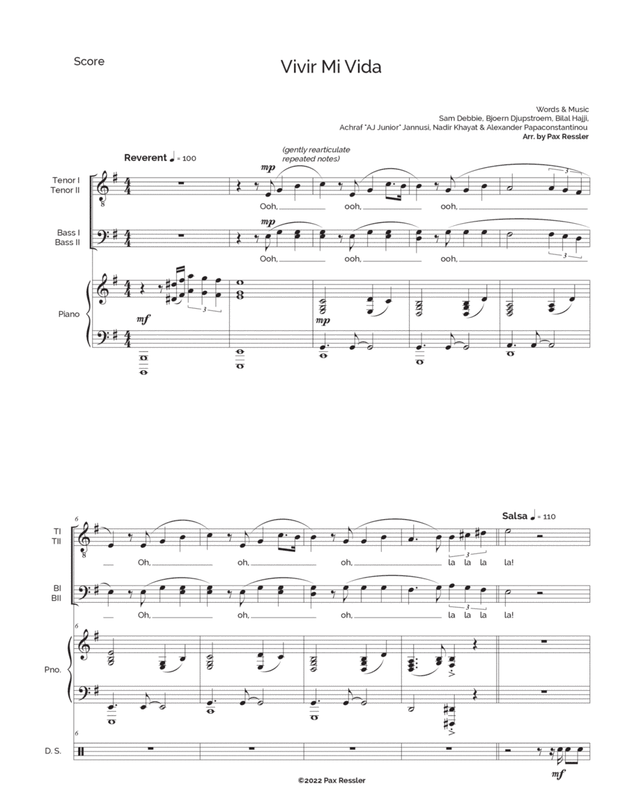 Vivir Mi Vida (arr. Pax Ressler)