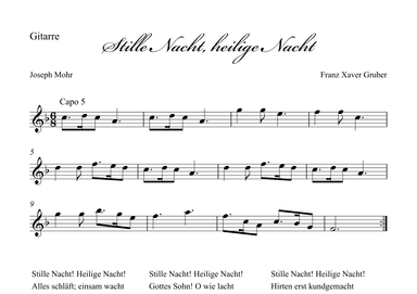 Stille Nacht (Holy Night) - Gitarre (arr. Albrecht Kuch-Weidenbrück)