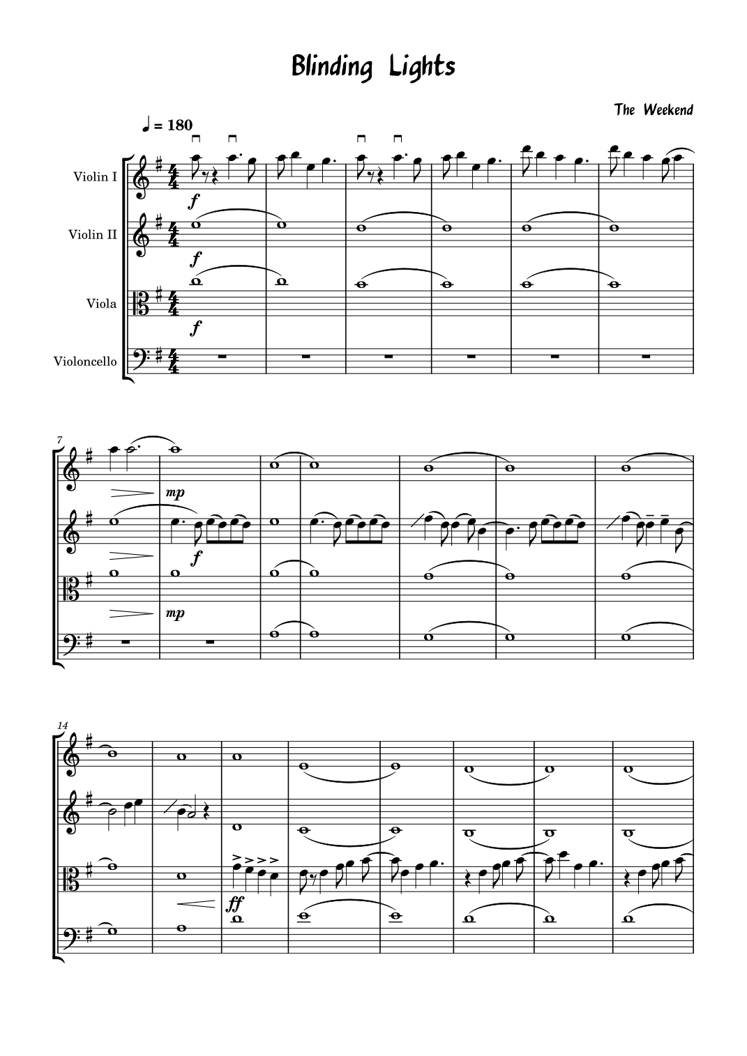 Blinding Lights (arr. John Charles)