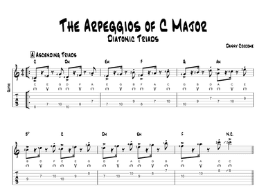The Arpeggios of C Major (Diatonic Triads)