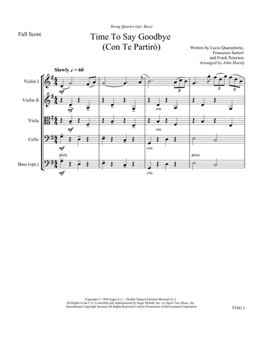 Time To Say Goodbye (arr. John Hoesly)