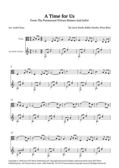 A Time For Us (love Theme) (arr. André Nusa)